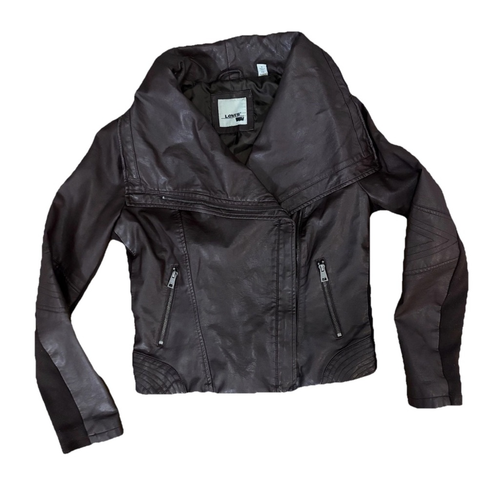 Levi’s Women’s Brown Faux Leather Moto Jacket Medium